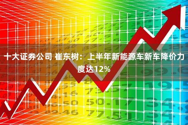 十大证券公司 崔东树：上半年新能源车新车降价力度达12%